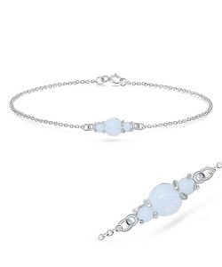 Multiple Opal Silver Bracelet BRS-231